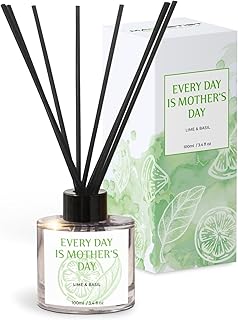 Room Fragrance Reed Diffuser - Lime & Basil Reed Diffuser - Scented Reed Diffuser & Mum Diffuser Reed - Reed Diffuser for Bathroom, Home, Room, 100ml (3.4oz)/12 Weeks