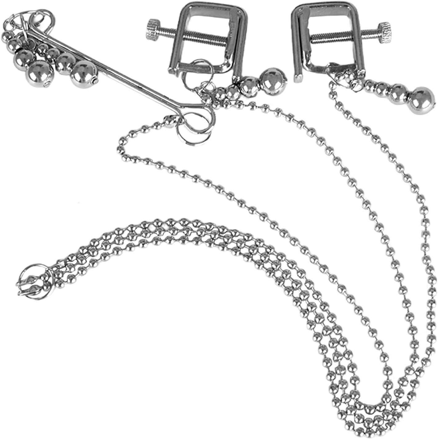 Adjustable Nipple Clamps with Chain, Nipple Clamp, Nipple Clips for Women Non Piercing Nipple Toy…