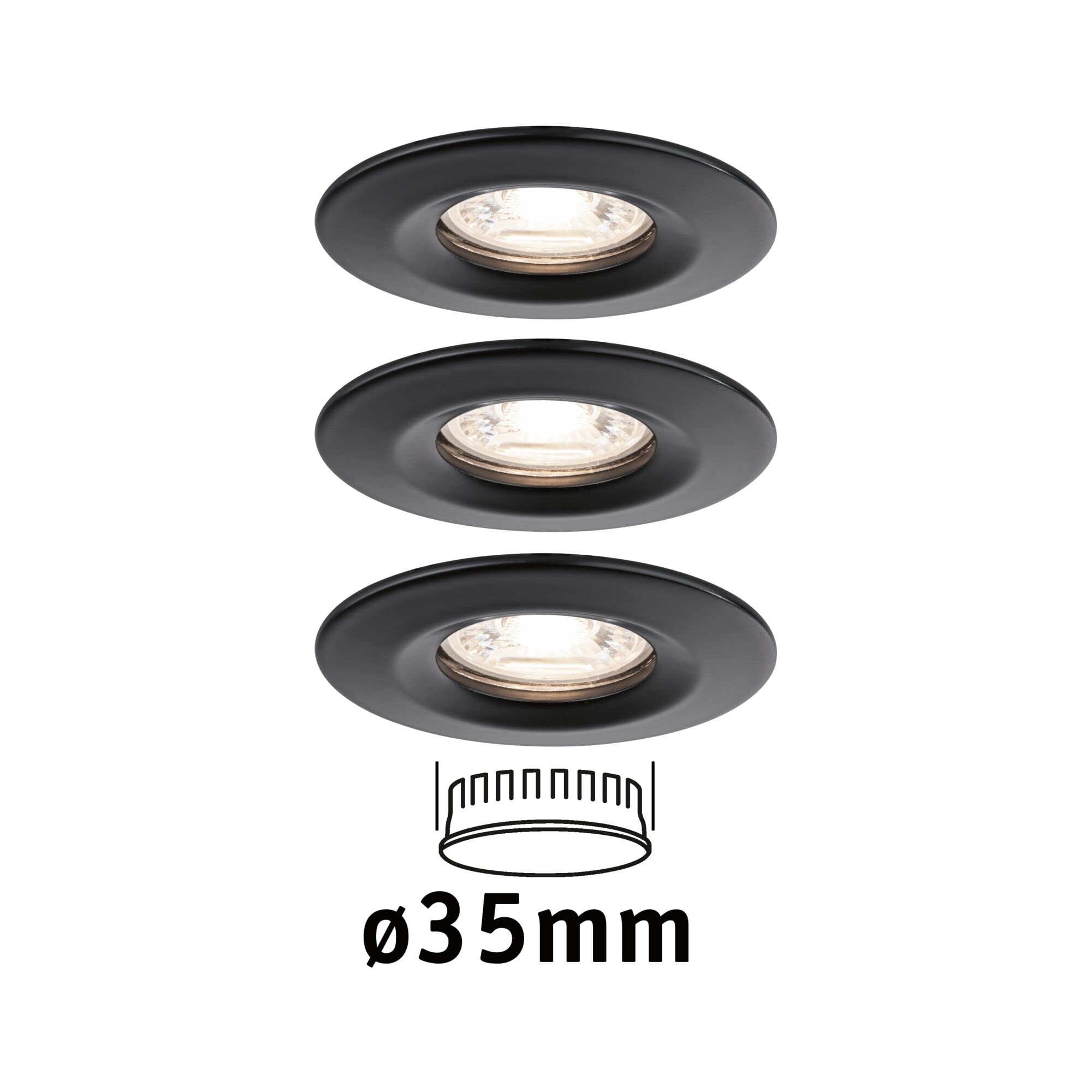 Paulmann 93084 Luminaria empotrable LED Nova Mini juego básico rígido 66mm 3x310lm incl. 3x4 W foco empotrable 2700 K Coin