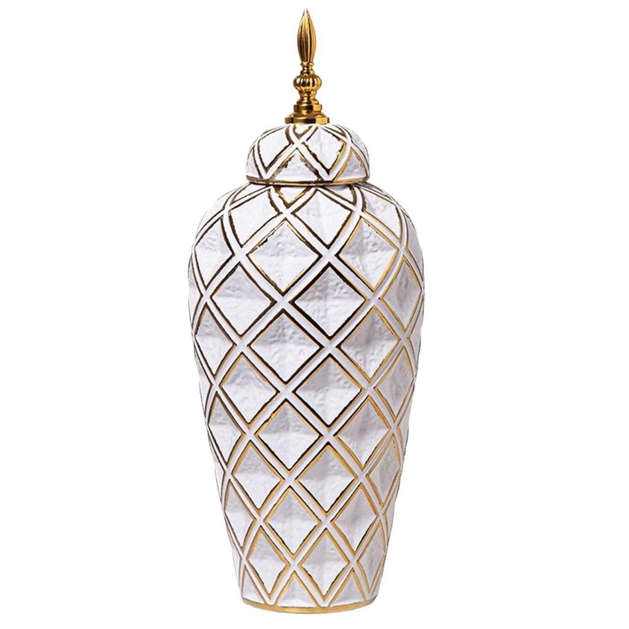 Vase With Lid, Ceramic Ginger Jar