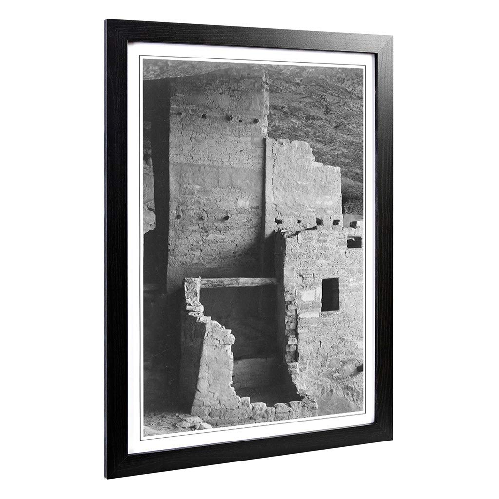 Big Box Art Framed Print of Ansel Adams Mesa Verde National Park in Colorado Design | Wall Art Picture| Home Decor for Kitchen, Living Room, Bedroom, Hallway, Black, A2 / 24.5x18 Inch / 62x45cm