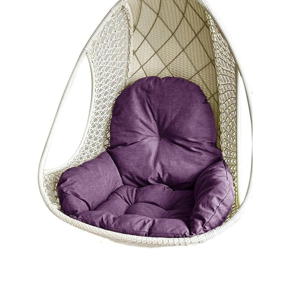 NMVAWIPT Chair Cushion Only- Pear Shaped Hanging Basket Seat - Cotton Linen For Indoor Outdoor Swing Use(Purple)