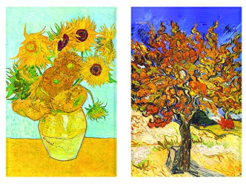Buttonsmith VanGogh Sunflowers Magnet - Set of 2 1.75
