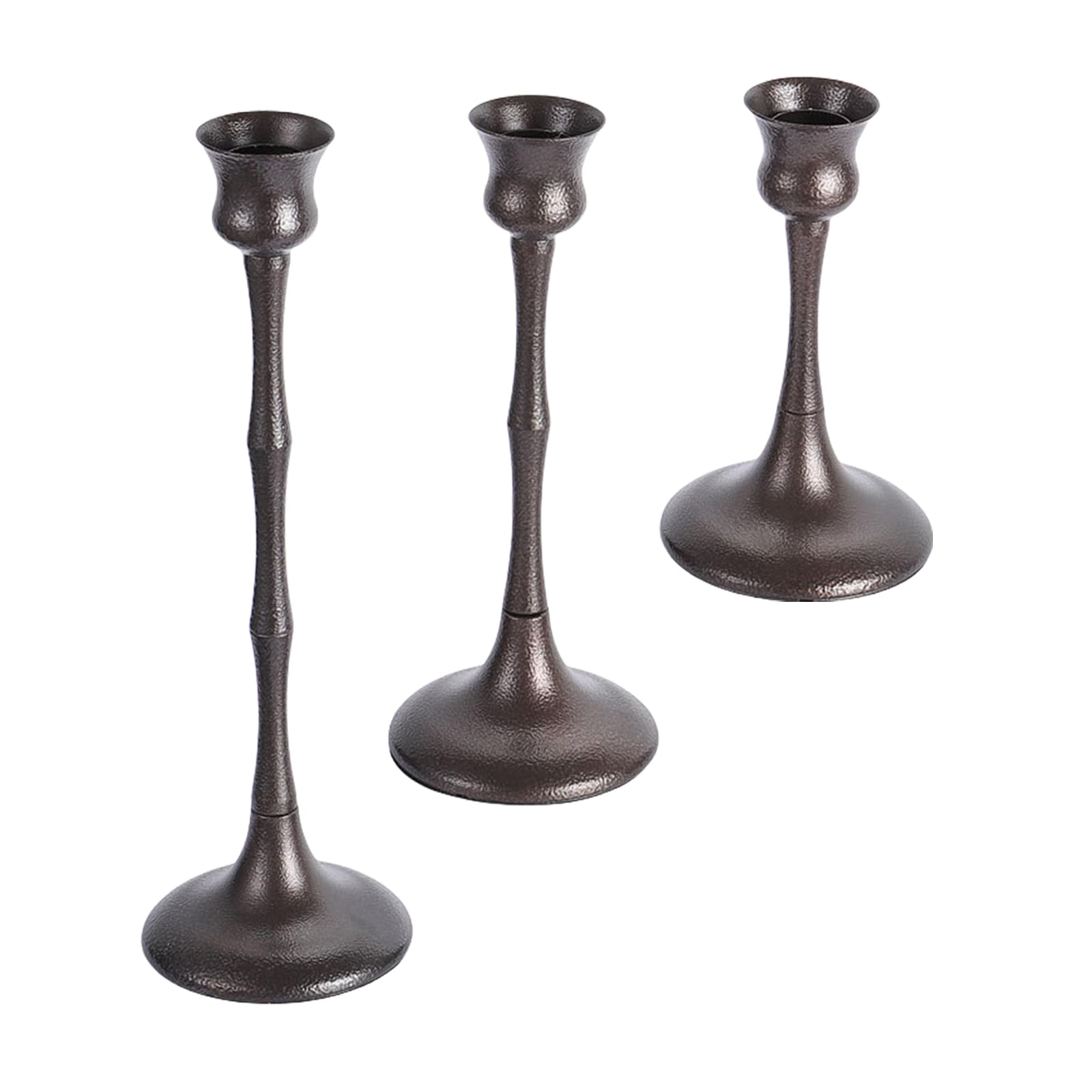 Kalttoy B 3Pieces Iron Candlestick Holder Set For Wedding, Irthday And Home Decoration Candlesticks Iron Holders