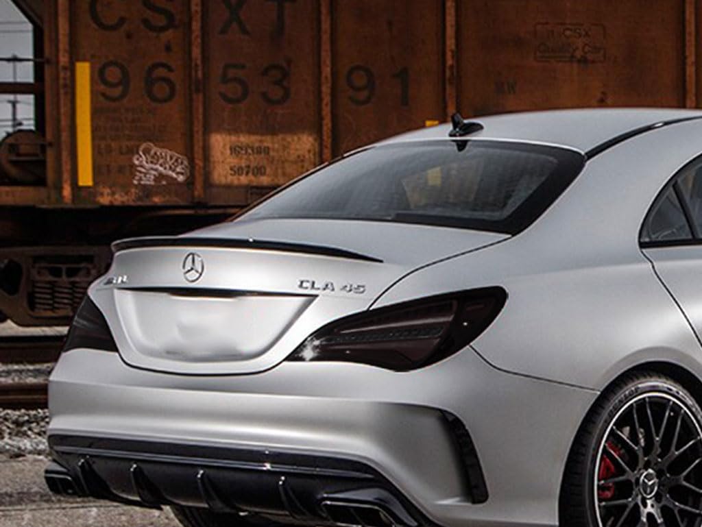 Rvinyl Tail Light Pre Cut Film Tint Cover Kit in Blackout Smoke Compatible with Mercedes Benz CLA-Class 2014-2019 - Adhesive Backs