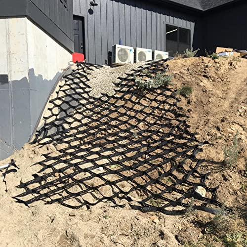 Sistema de estabilización de rejilla de grava de polietileno geomalla para calzadas, estacionamientos, cobertizos y patio al aire libre, 2 pulgadas de profundidad, 2 x 8 m