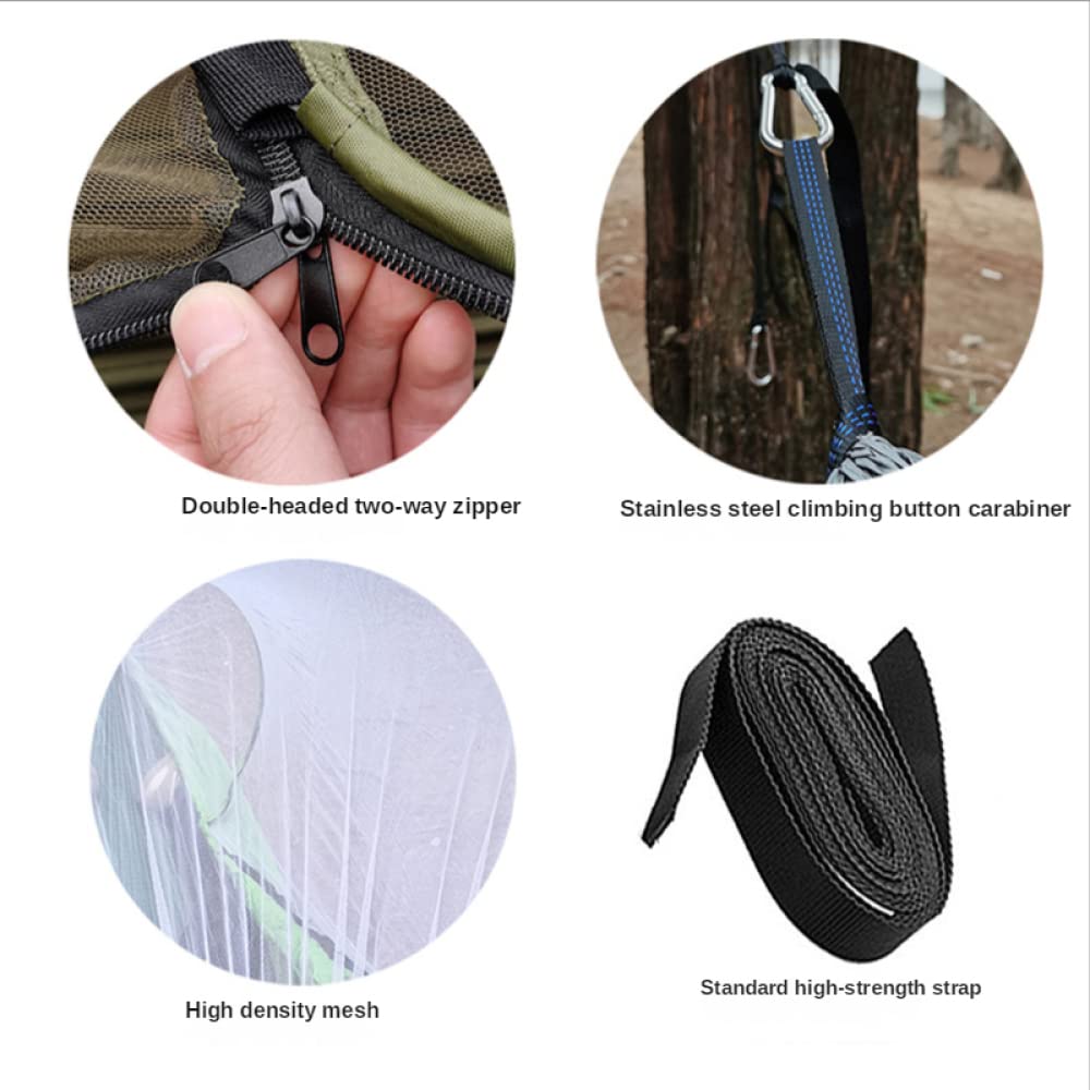 Hängematten Hängematte mit Moskitonetz, tragbare ultraleichte Nylon-Fallschirm-Hängematten für Rucksackreisen, Reisen, Strand, Camping, Wandern Hängematten für draußen