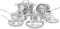 Cuisinart Chef's Classic 77-11G 11-Piece Stainless Steel Cookware Set with Steamer Insert