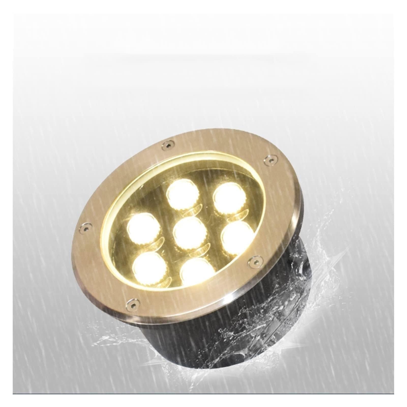 Unterwasser-LED-Springbrunnenleuchte - 12V LED Teiche Unterwasserleuchte, IP68 Wasserdichter Unterwasser-Landschaftsscheinwerfer, Für Gartenbrunnen Poolbeleuchtung(Yellow,15W)
