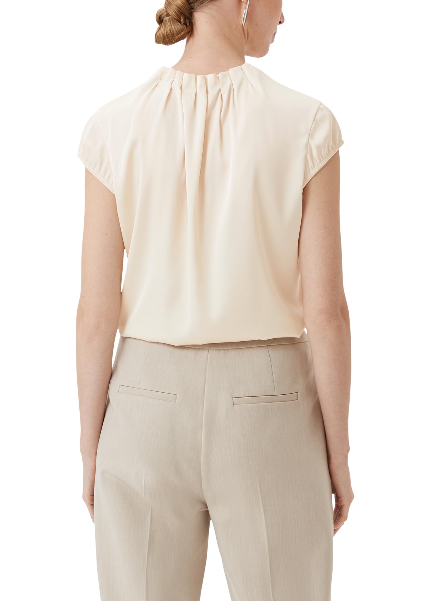 comma Satinbluse mit Raffung