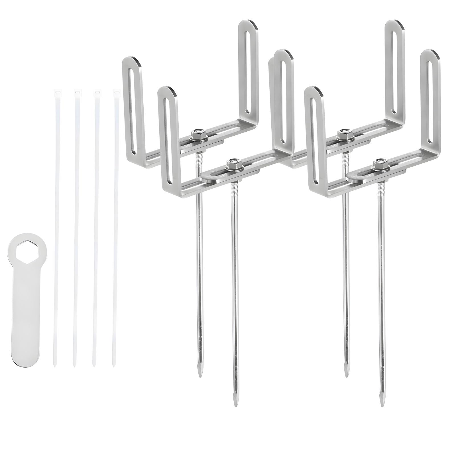 Hdoytxxm 20Cm Of 4 Downspout Assist Parentheses Modifiable Assess To 5.2 In Metal Construction For Permanent Use Galvanized Steel Bracket Flexible Downspout Parentheses