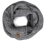 écharpe Loop H16025 d'hiver pour hommes de HEYO, souple, tricoté et chaud. Taille universelle gris clair