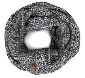 écharpe Loop H16025 d'hiver pour hommes de HEYO, souple, tricoté et chaud. Taille universelle gris clair