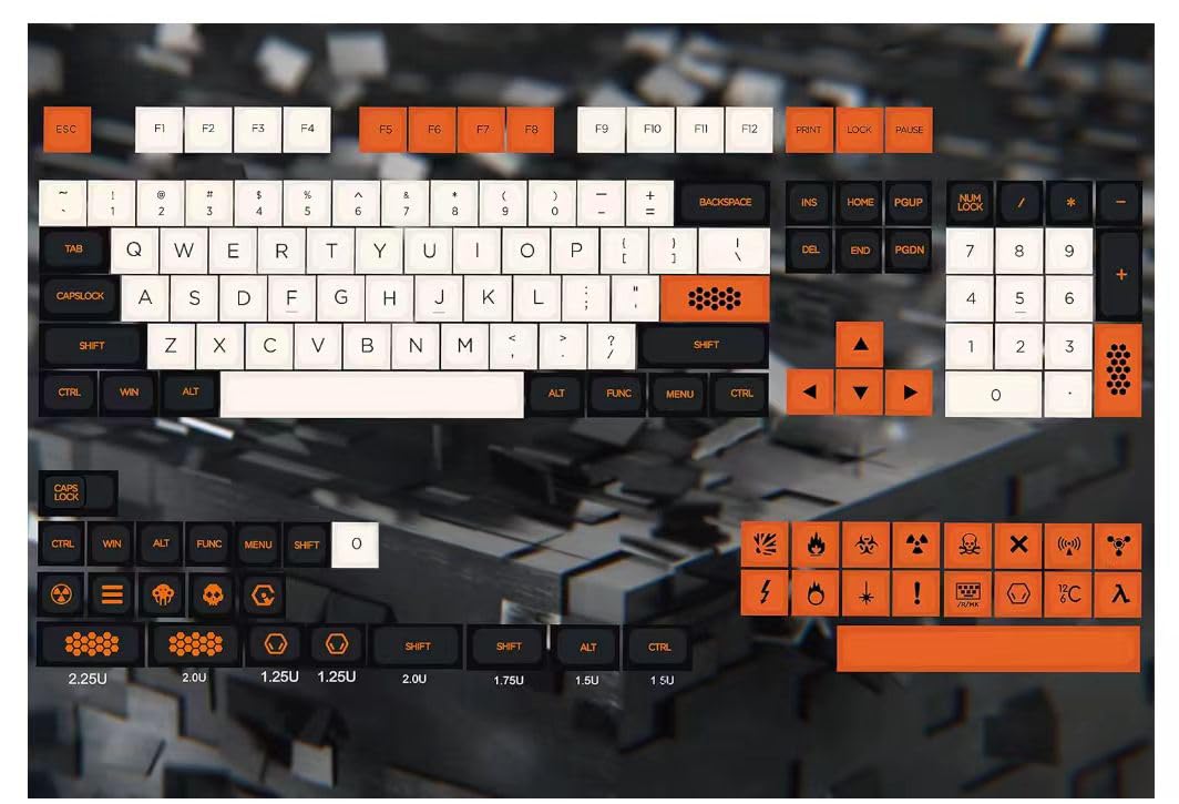 Amazon.com: YMDK Carbon Dye Sub ZDA PBT Keycap Similar to XDA for