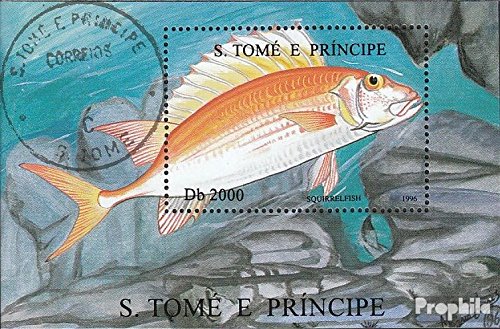 Prophila Collection Sao Tome E Principe Block364 (Completa Edizione) 1996 Pesci marini (Francobolli per i Collezionisti) Acqua Animali