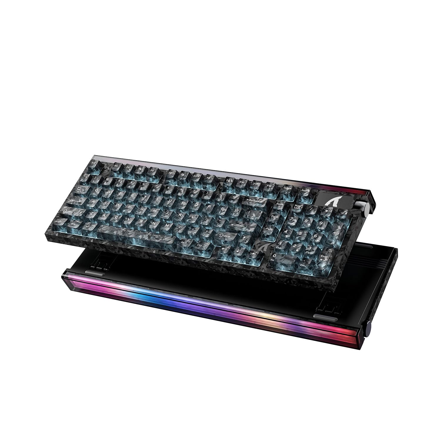 ATTACK SHARK R98 HE Clavier de jeu filaire à effet Hall 8000 Hz, déclenchement rapide de 0,005 mm, disposition à 98 %, actionnement réglable, commutateurs magnétiques remplaçables à chaud, pilote Web