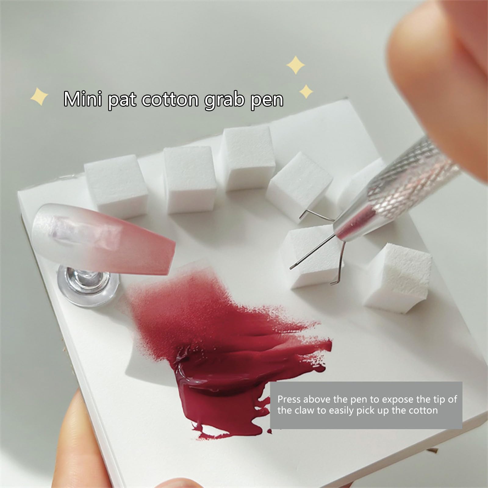 Nawwgy Soft Sponge and Grab Pen Set for Fashion Makeup Soft Cosmetic Sponges for Natural Contouring Nails Art Accessories Sponge Gradient Blush Small Square Scratch Pen Tool Set