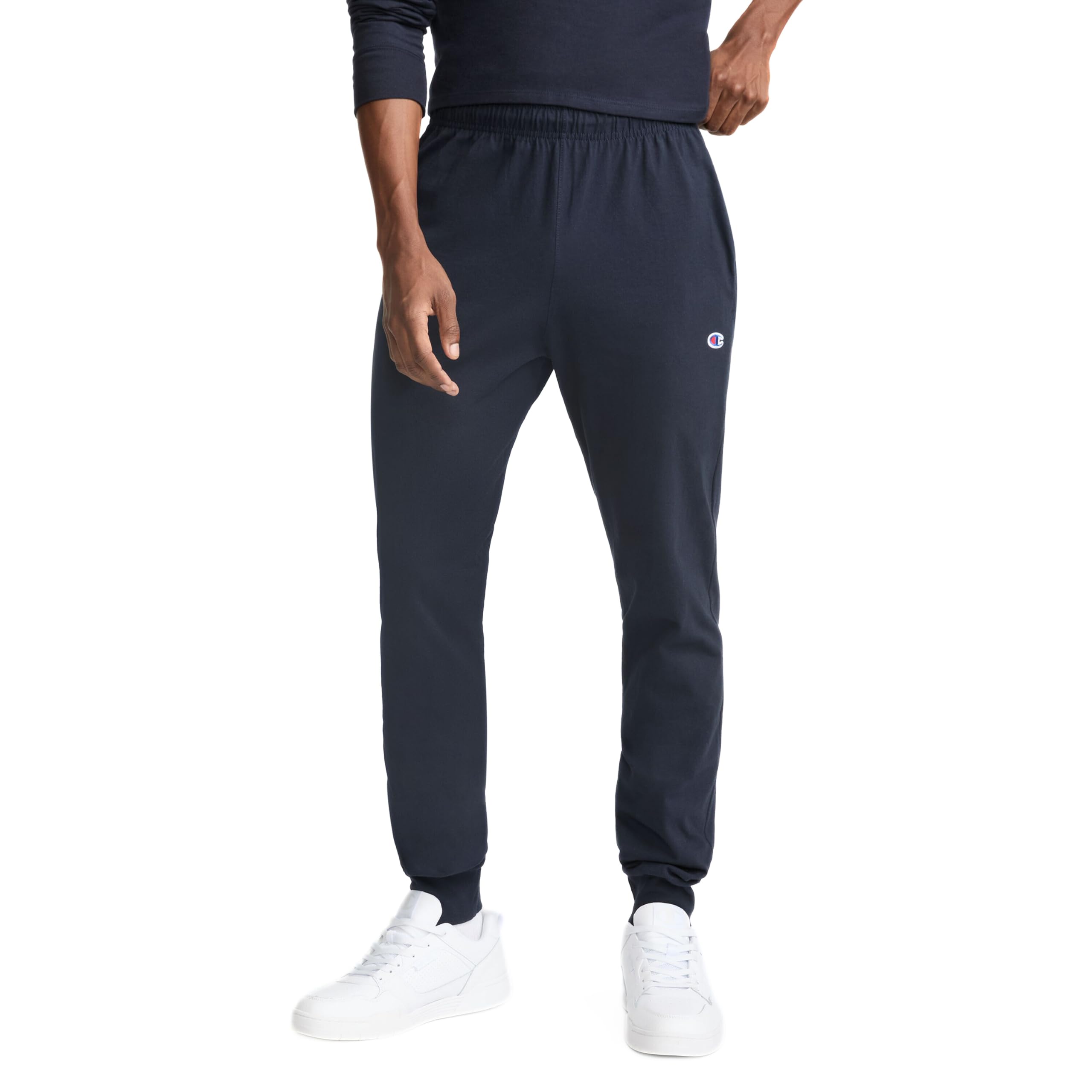 Champion Men's Jersey Jogger Sweatpants, Navy, M UK