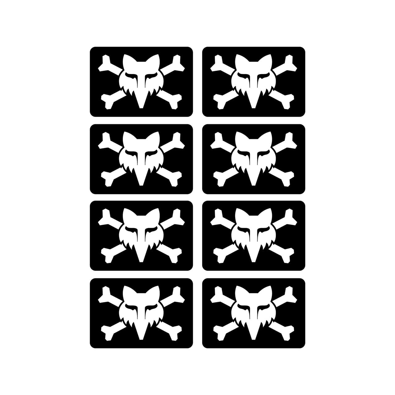 Fox Racing Victory Logo Pack Sticker Pack, Black, One Size