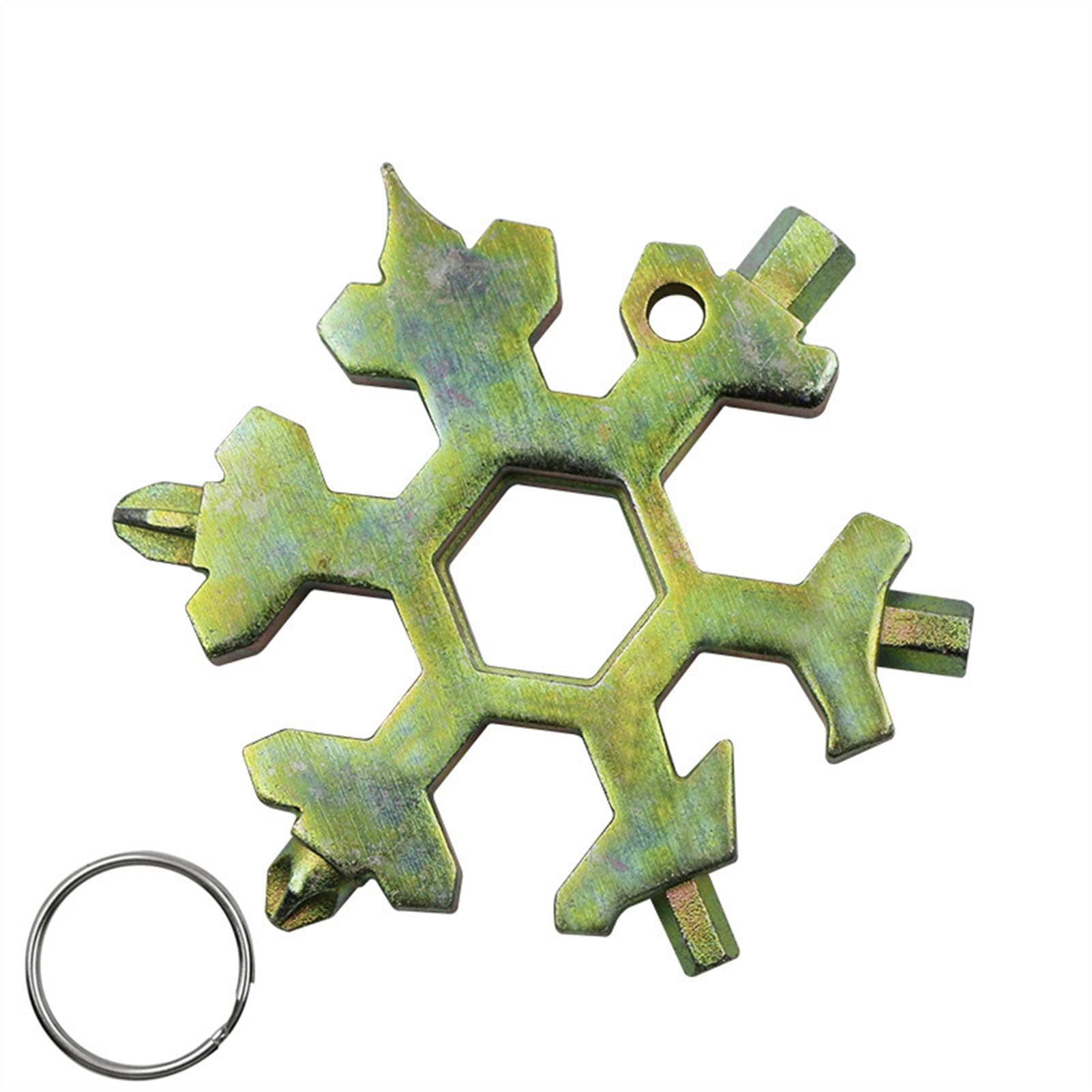 Schneeflocken-Schraubenschlüssel, Schneeflocken-Multitool, Schraubendreherschlüssel(15 in 1 C)