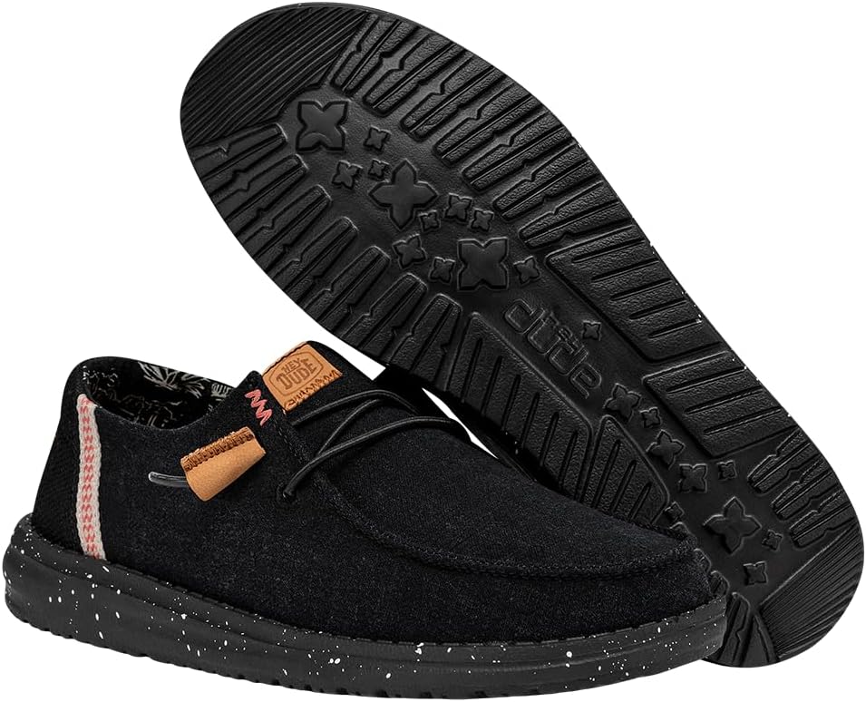 HEYDUDE Women's Wendy Washed Canvas | Women’s Shoes | Women’s Lace Up Loafers | Comfortable & Light-Weight