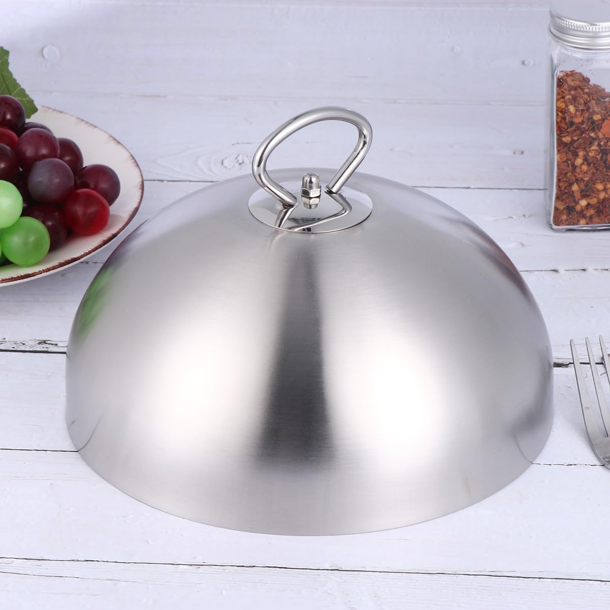 Edelstahl Spritzschutzdeckel für Steak und Käse, Silber, Hotel