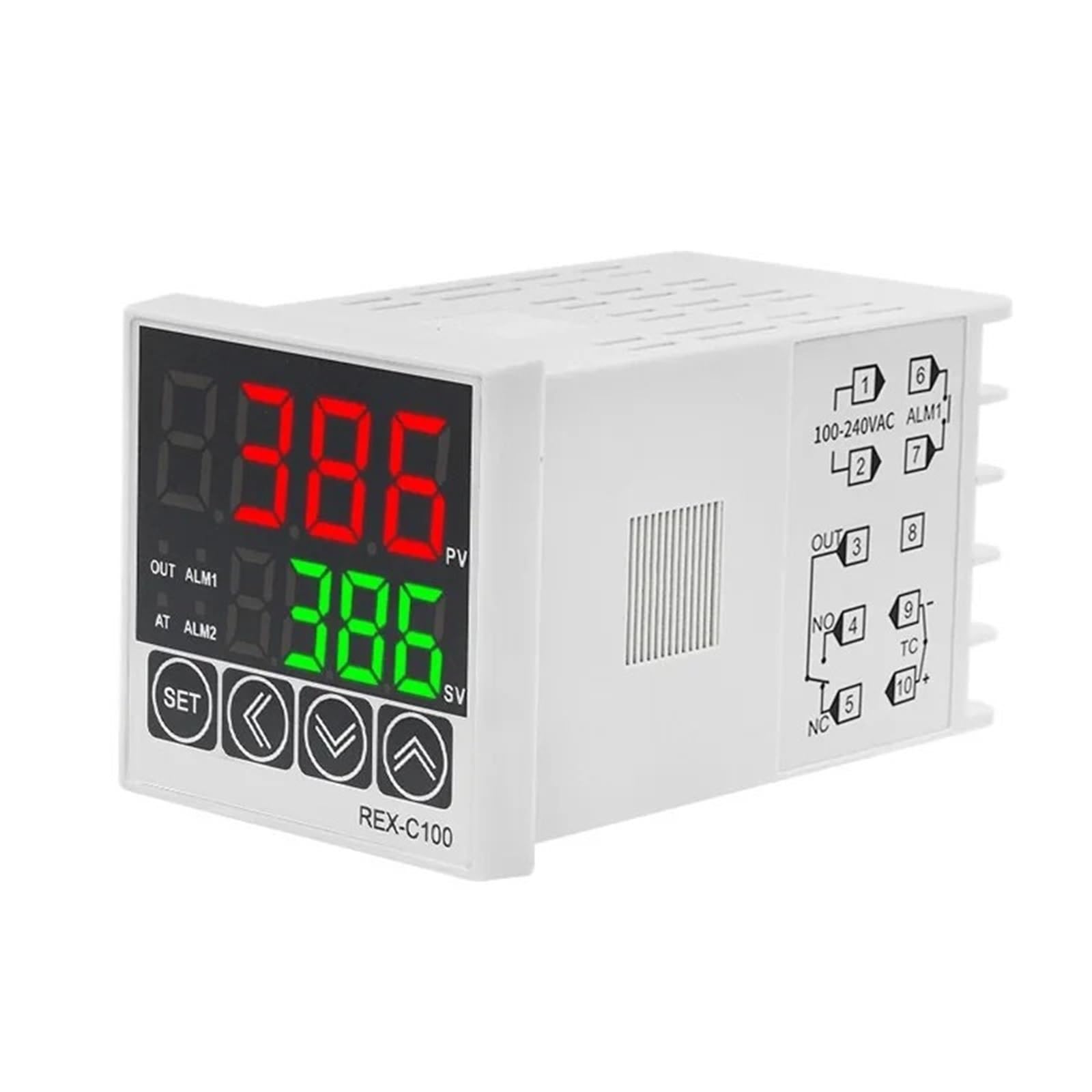 Regolatore di temperatura REX-C100 con display digitale a ingresso singolo e regolazione PID intelligente 48*48mm(K Out SSR)