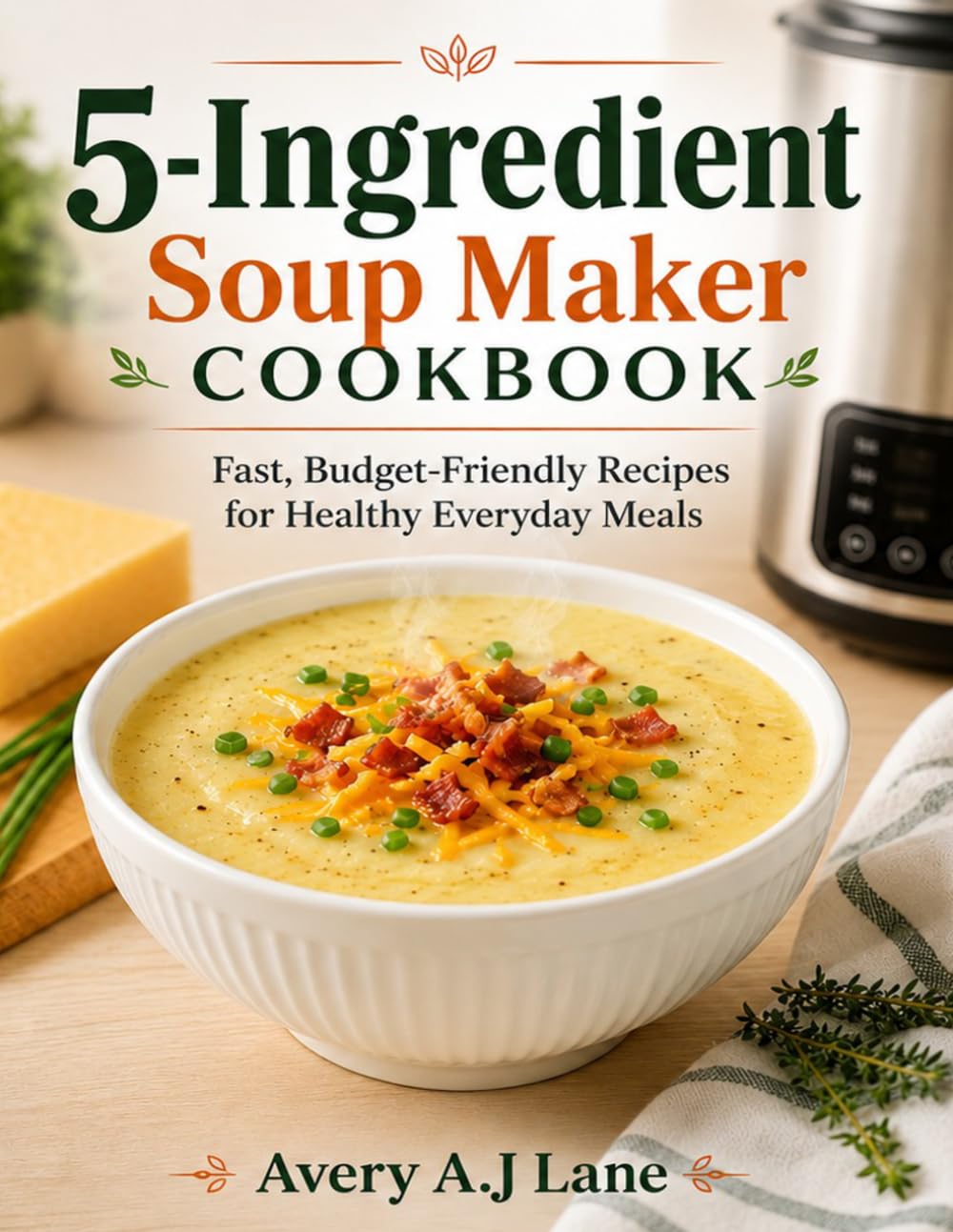 5-Ingredient Soup Maker Cookbook: Fast, Budget-Friendly Recipes for Healthy Everyday Meals.
