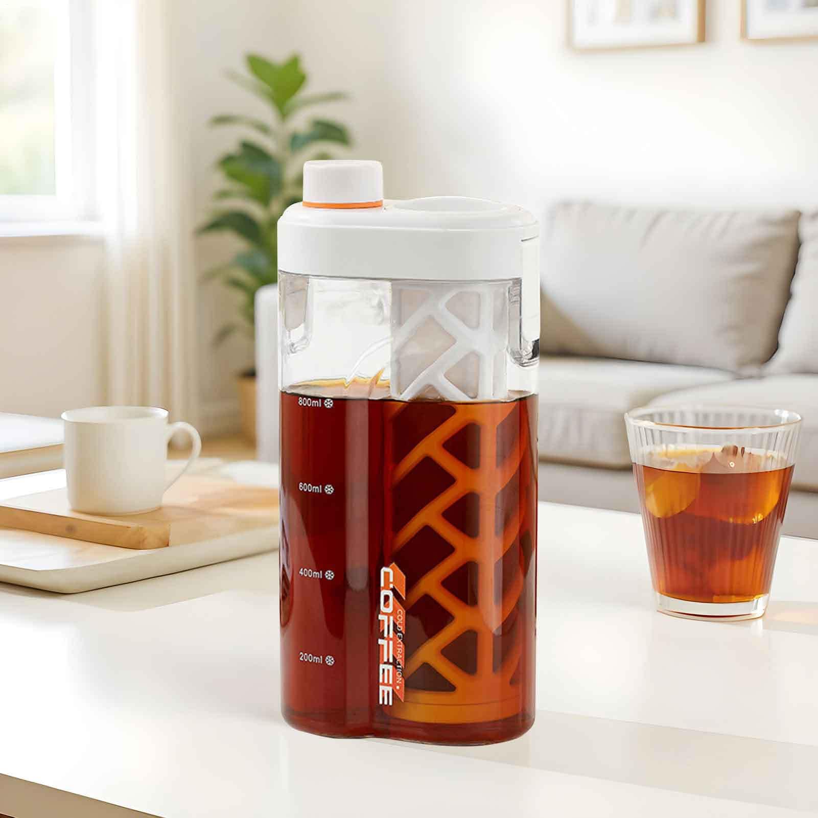 Máquina De Café Cold Brew,Preparador De Café Frío - Botella Sin Fugas Con Filtro Fino Hermético Para Casa Viaje Actividades Al Aire Libre Cocina Camping