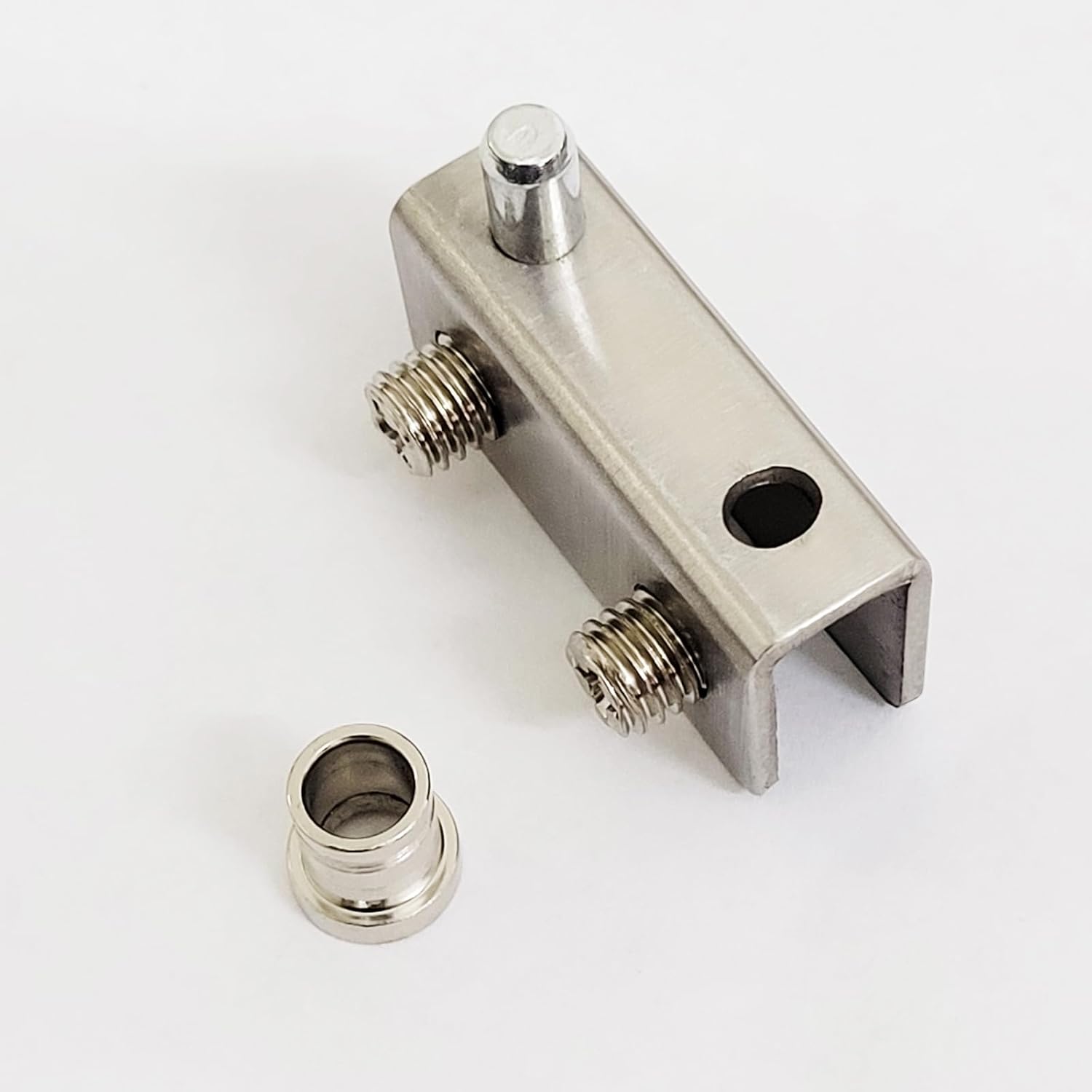 5 Pairs 10Pcs Glass Door Pivot Hinge Stainless Steel for Free Swinging Glass Doors, Fit for 0.2"-0.315" (5-8mm)