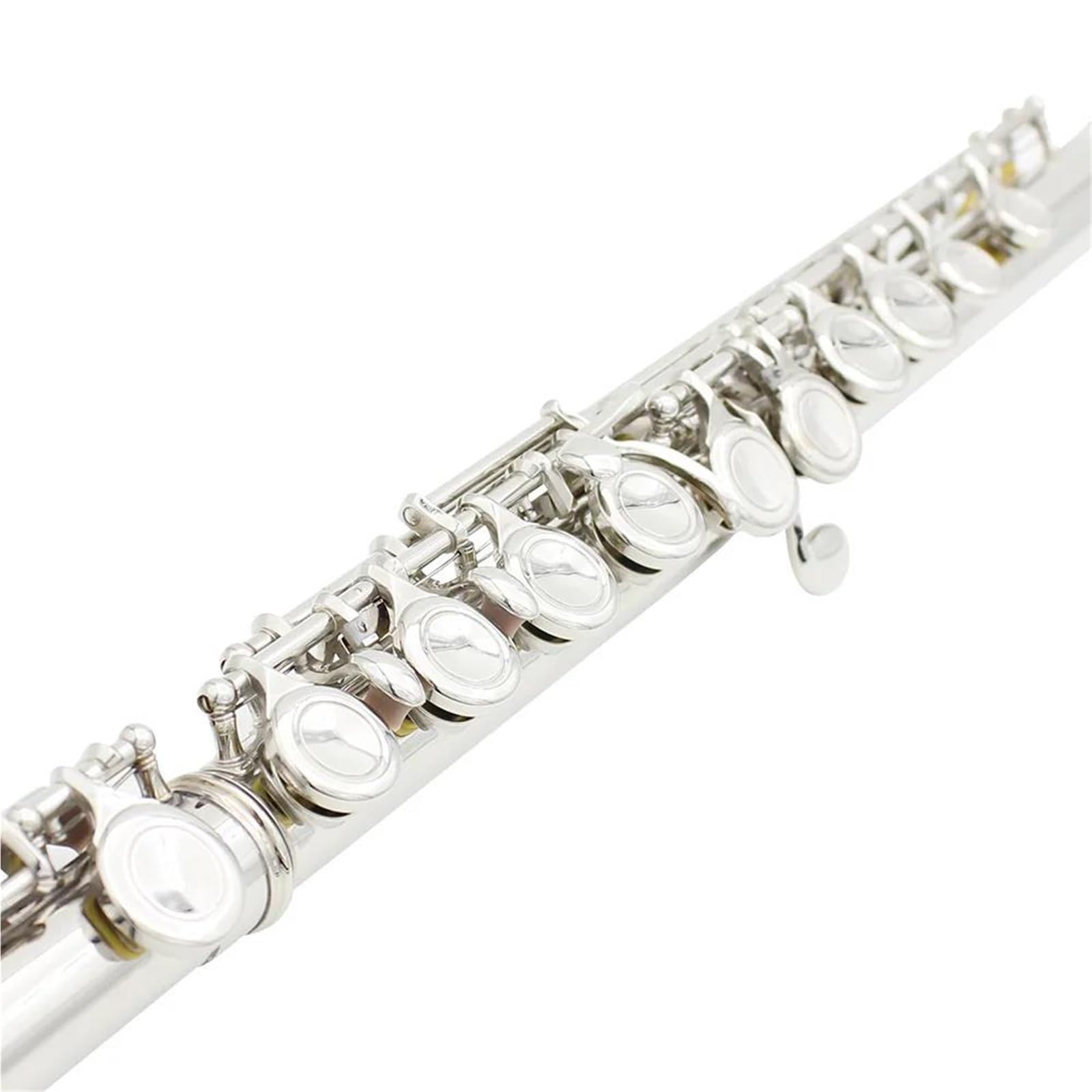 Flet Instrumenty Muzyczne 16 Otworowy Flet C Z Kluczem Zamkniętym Srebrny Miedzionikiel Profesjonalne Instrumenty Muzyczne Dęte Drewniane(Cloth box)