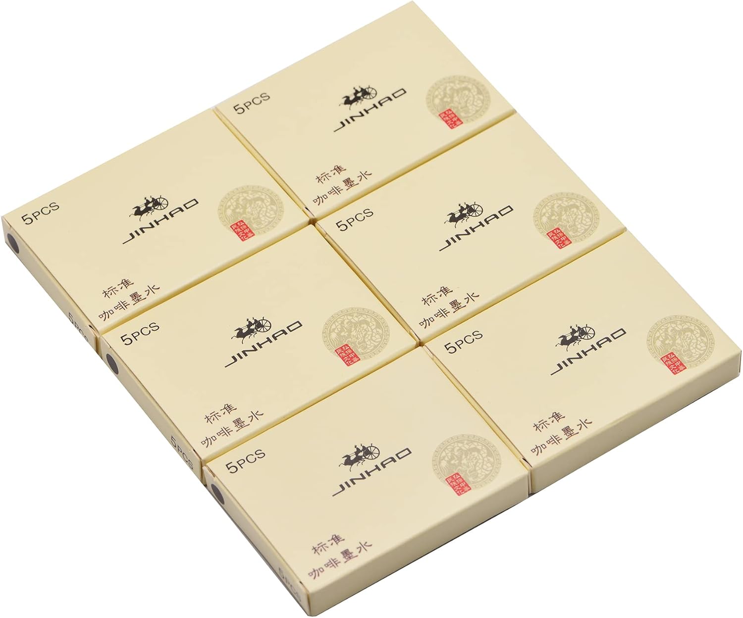 Jinhao ファウンテンブラウンカラーカートリッジ 30個 Jinhao、Duke and Baoerペン用 標準サイズ 2.6m