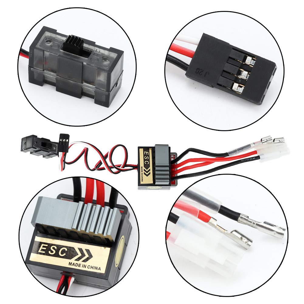 20A Contrôleur de Vitesse électronique ESC Brossé Contrôleur de Vitesse de Moteur étanche avec Frein pour Camion de Bateau de Voiture RC Electricmotor