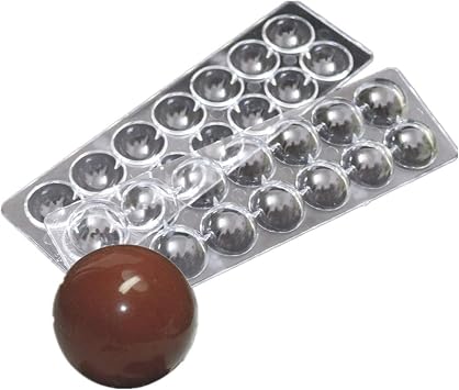 2pcs/set Latest 14 cavities 3D ball shape chocolate mold PC polycarbonate kit kat chocolate mould for DIY baking supplies
