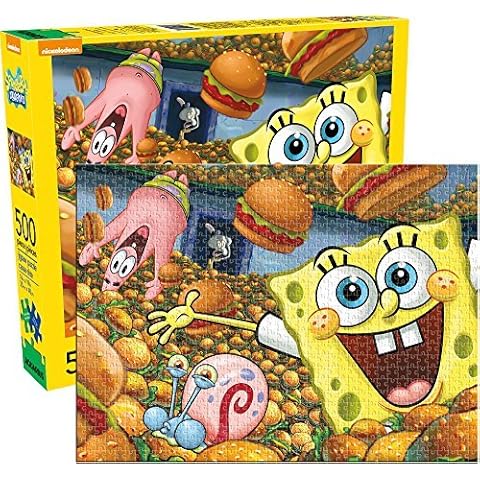 signs-unique Aquarius Sponge Bob Squarepants Jigsaw Puzzle (500 Piece) Cover