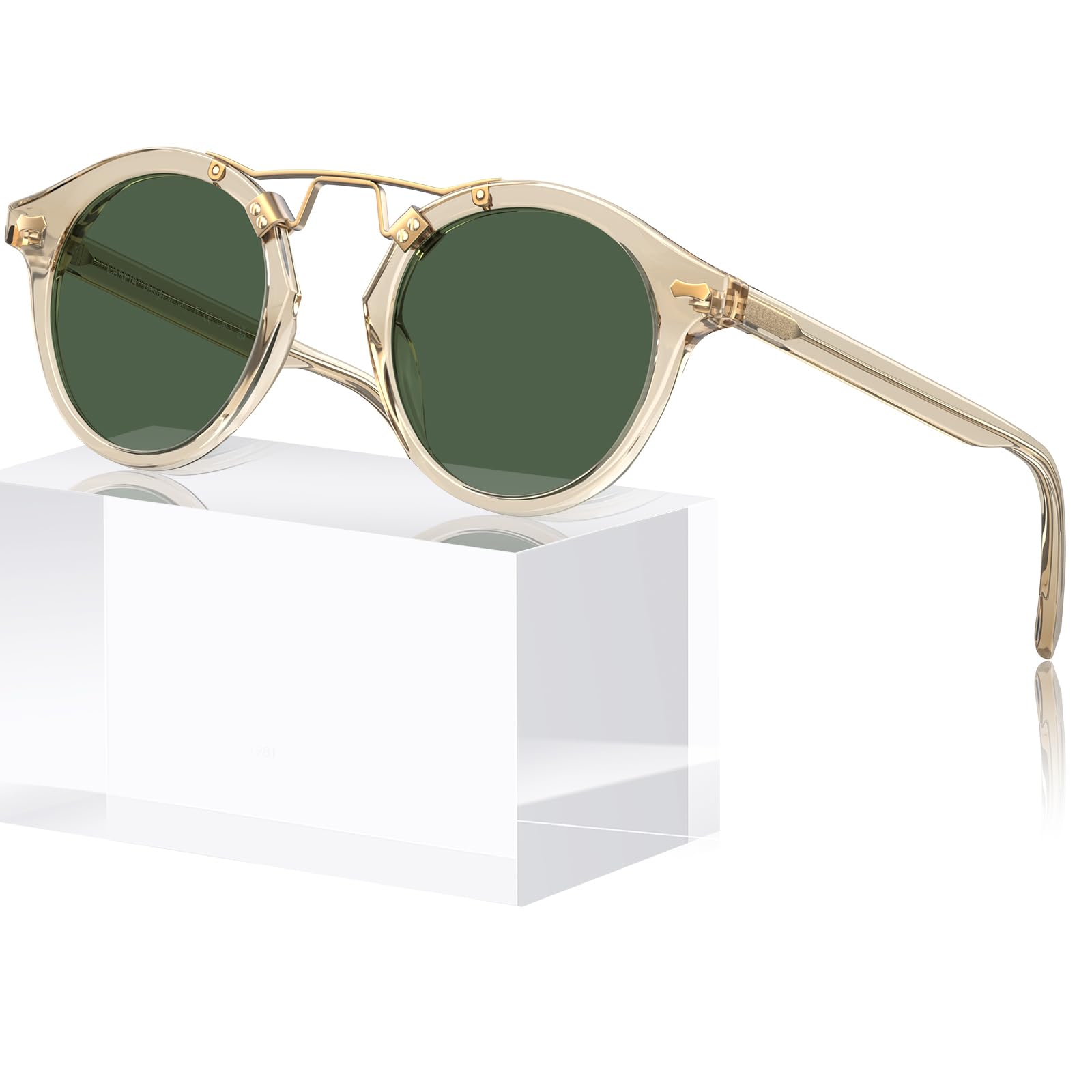 CARFIA Double Bridge Acetate Sunglasses
