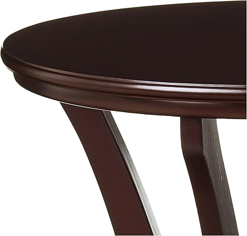 Miniatura 5 de Frenchi Furniture Mesa, 19.70 pulgadas de largo x 19.70 pulgadas de ancho x 25.80 pulgadas de alto, expreso Espresso,Caoba,Blanco