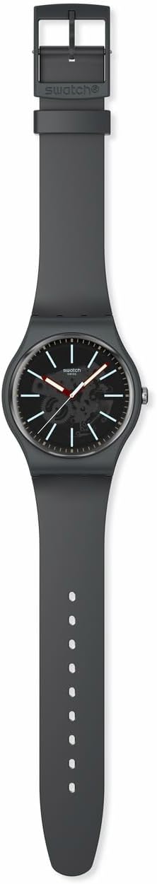 Swatch New Gent Biosourced Lacquered Unisex Watch Casual Polymer Grey Quartz Waterproof Cobblestone Street