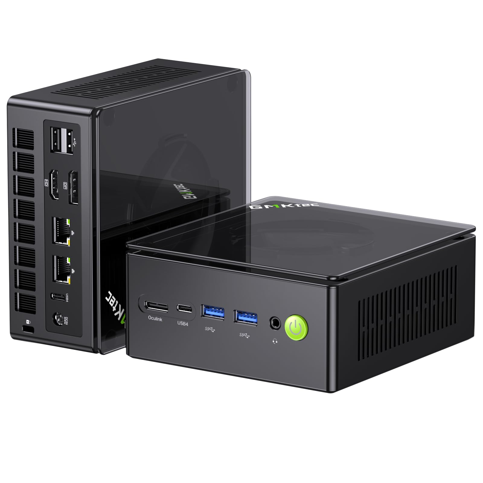 GMKtec K8 Plus Mini PC Ryzen 7 8845HS (8K/16T, bis zu 5.1Ghz) 32 GB DDR5 1TB SSD Mini Gaming PC mit 4K Quadruple Display|Type-C|WiFi 6|BT 5.2 |Oculink|Dual 2,5G LAN|HDMI 2.1|USB4