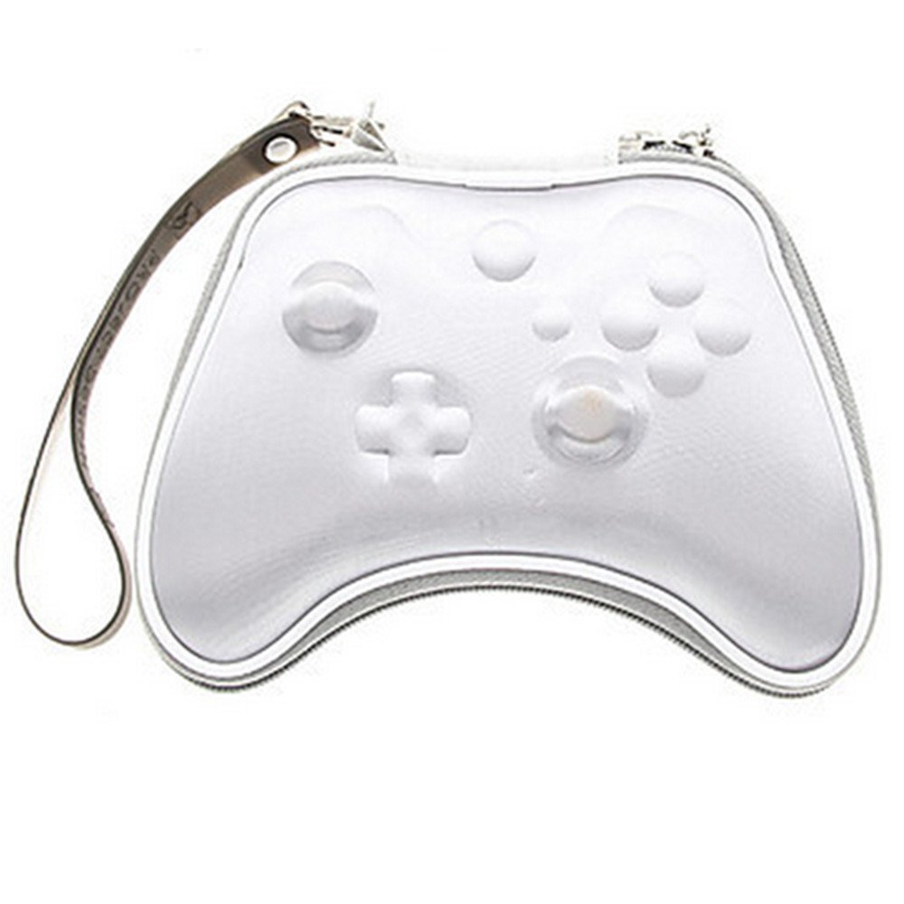 Gamepad Airform Hard Case Bag Pouch for Xbox ONE Remote Controller + Wrist Strap (White)