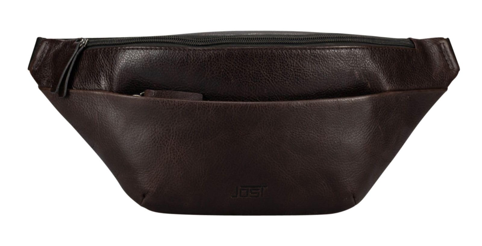 JOST Leder Gürteltasche Umhängetasche London Crossover Bag Brown Dunkelbraun