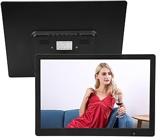 Porta retratos Digital de 15,4 Polegadas, Porta retratos Digital Com Tela IPS de 1920 X 1080 Com Detecção de Corpo Humano, Pré visualizações de Imagens, Controle Remoto (plugue da ue)