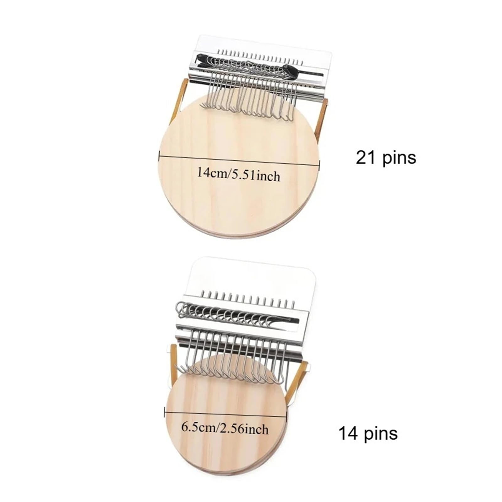 rgrfgQWDS Wooden Darning Loom Weaving Tool for Mending Clothes Jeans Hand Tapestry Knitting Repair Machine Kit (21 pinów)