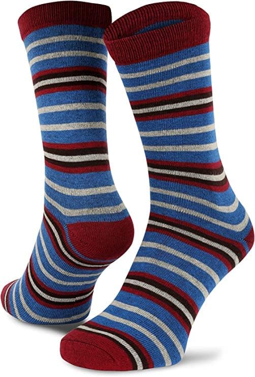 CTL ® Multicolored Luxury Mens Socks, Classic Soft Top Dress Socks for Men, Cuff Striped Socks Men, Breathable, Multipack Cotton Socks Mens 6-11