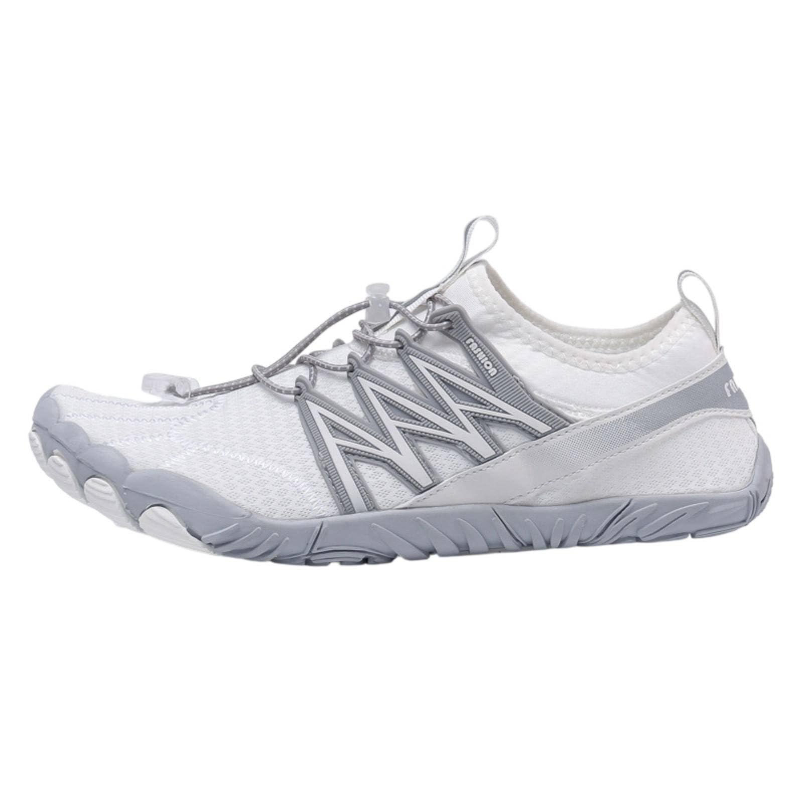 UJEAVETTE Quick Dry Water Shoes Cut-Resistant Quick-Dry Water Shoe Non-Slip Beach Shoe Breathable Amphibious Hiking Shoes Drainage Holes, White, 36-image-33
