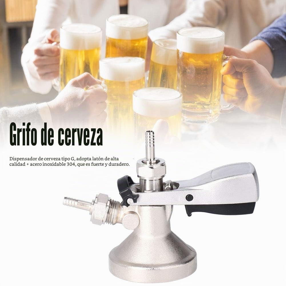 Grifos de Barril de Cerveza de Tipo G5/8 G, Dispensador de Cerveza 304 de Acero Inoxidable,Máquina de Cerveza de Barril,para el Hogar, Bares, Hoteles, Restaurantes