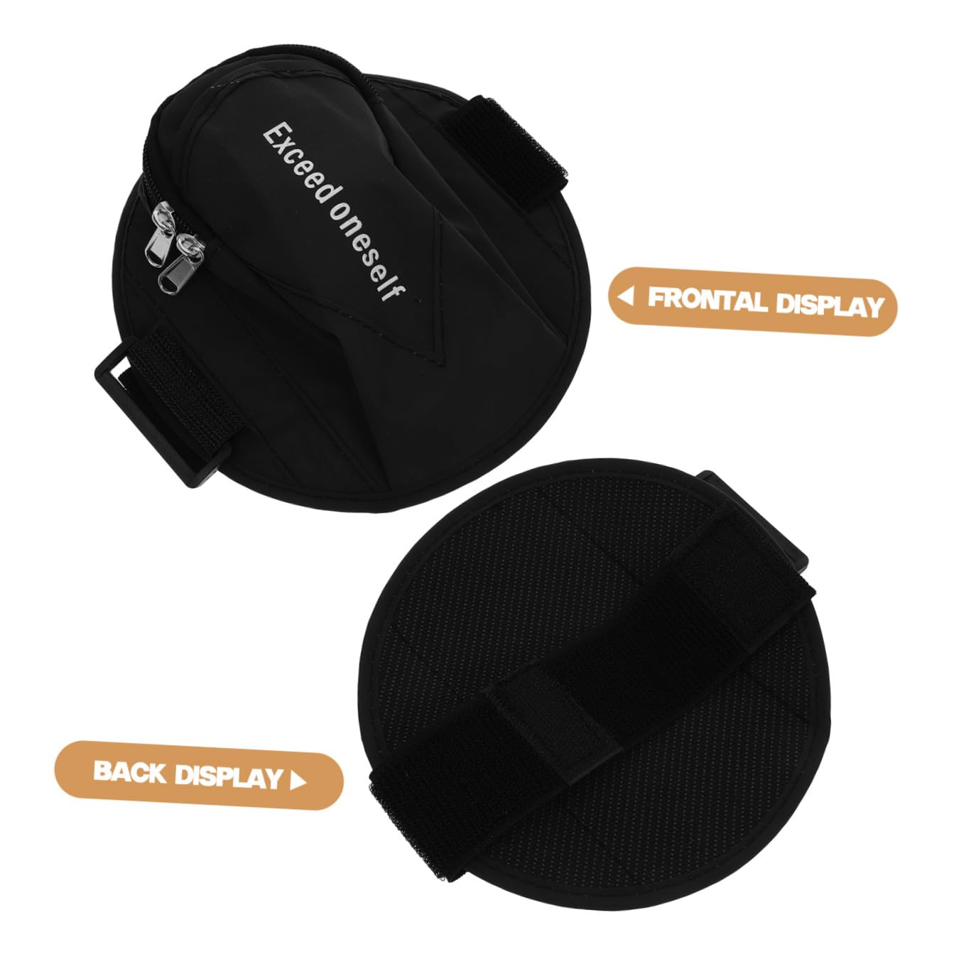 DOITOOL 3piezas Brazalete Deportivo Unisex y Resistente Al Agua para Correr Jogging y Ciclismo Bolsa Multifuncional para Teléfono Llaves y Tarjetas Negro