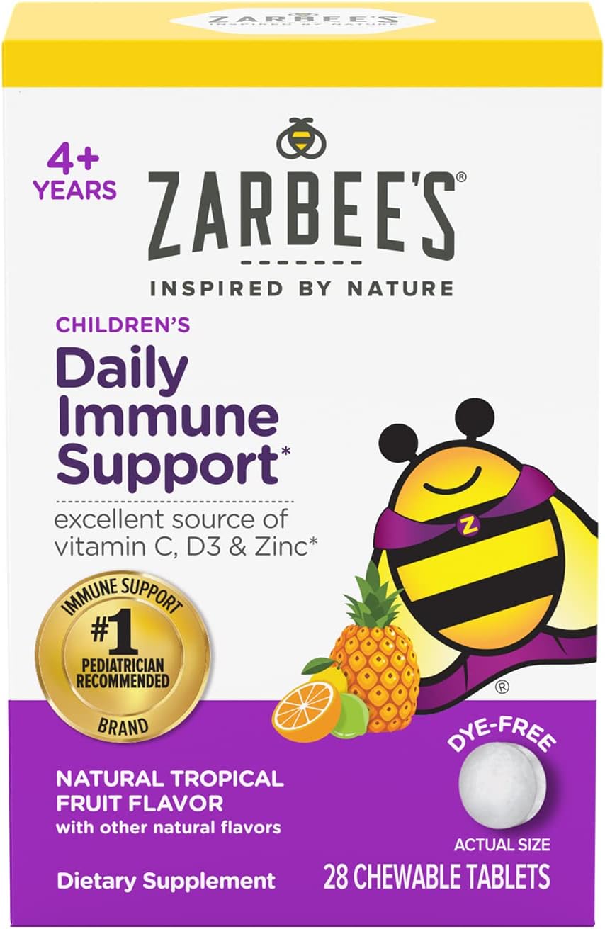 Zarbee's Kids Immune Support, Vitamin C, D & Zinc Daily