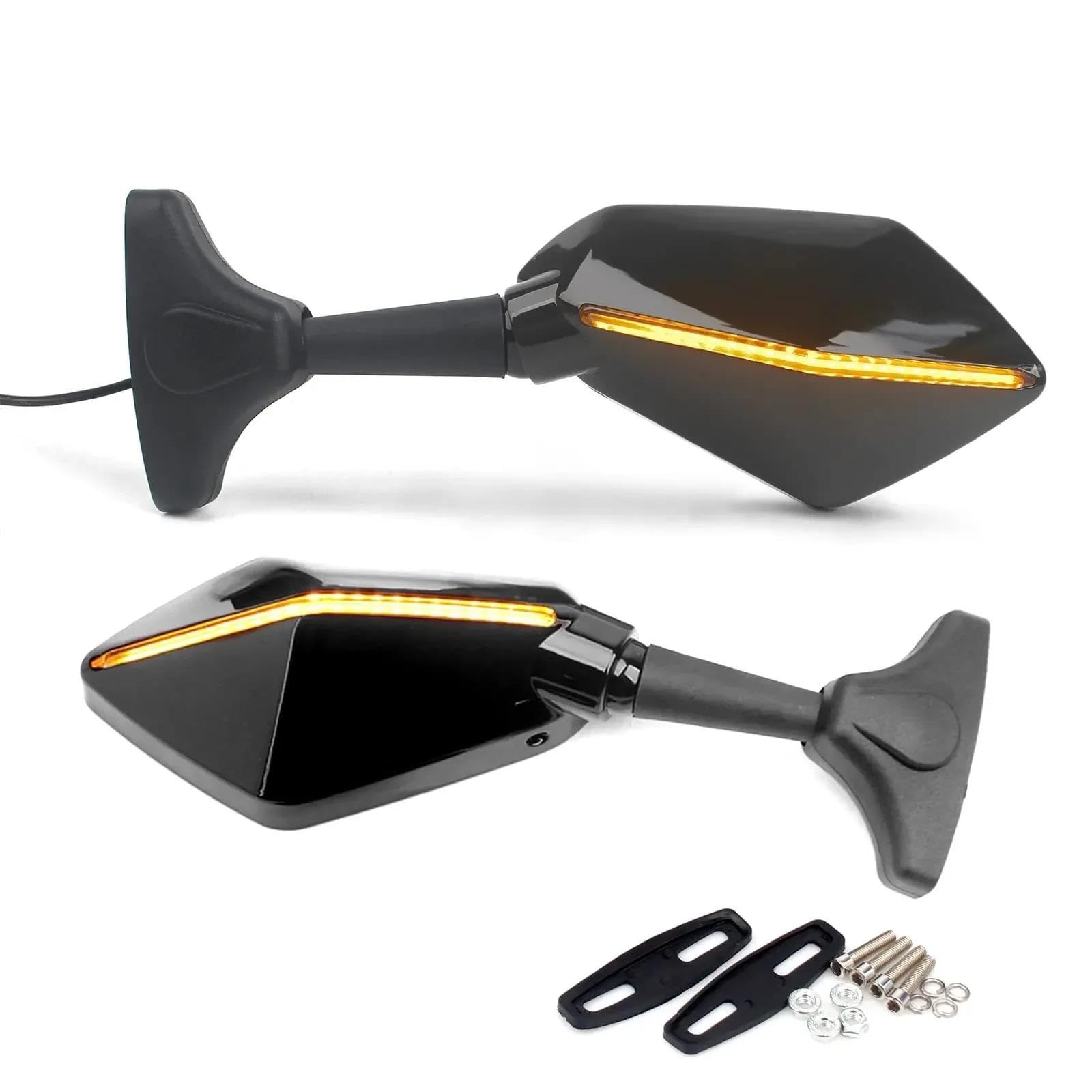 Espejo retrovisor de motocicleta con cristal antirreflejo y rotación fluida