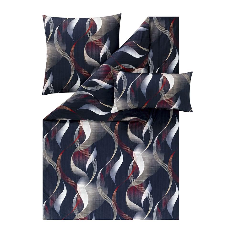 ESTELLA Bettwäsche Nick Indigo Mako Satin 135x200 cm